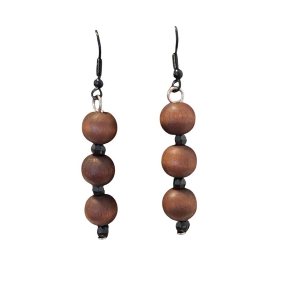 Wood Bead earrings
